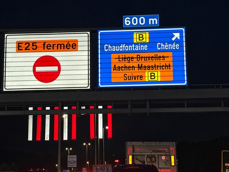A602 : tunnel fermé dans les deux sens à Angleur en raison d’un problème technique