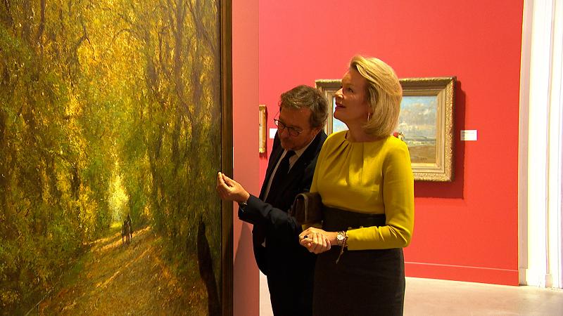 La reine Mathilde en visite à la Boverie