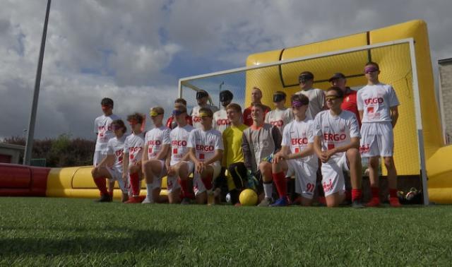 Initiation au cécifoot au Stade Waremmien