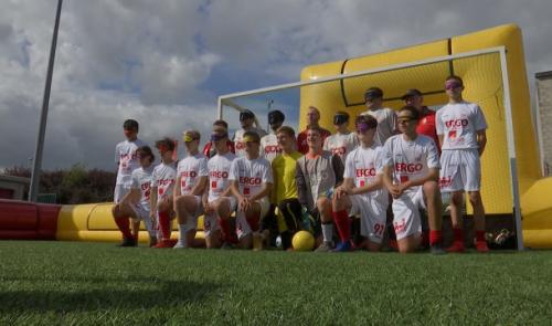 Initiation au cécifoot au Stade Waremmien
