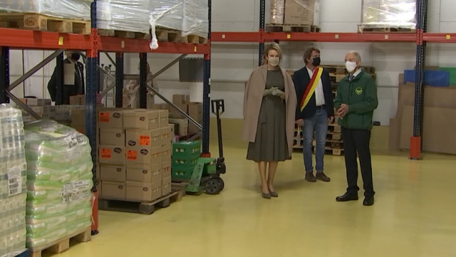 La Reine Mathilde à Ougrée pour soutenir l'aide alimentaire