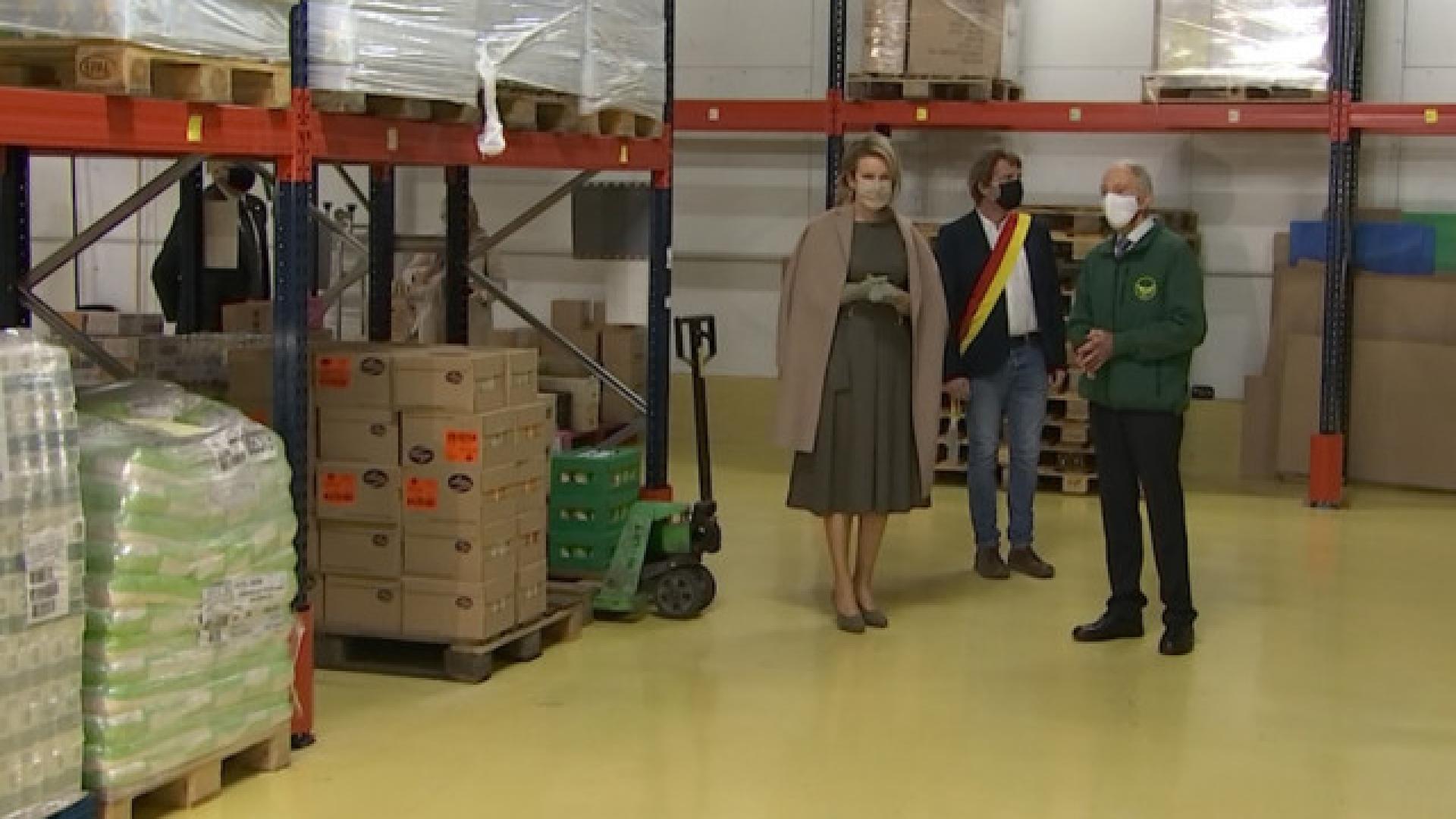La Reine Mathilde à Ougrée pour soutenir l'aide alimentaire