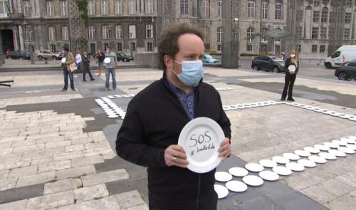 Le collectif #assiettevide se mobilise à Liège