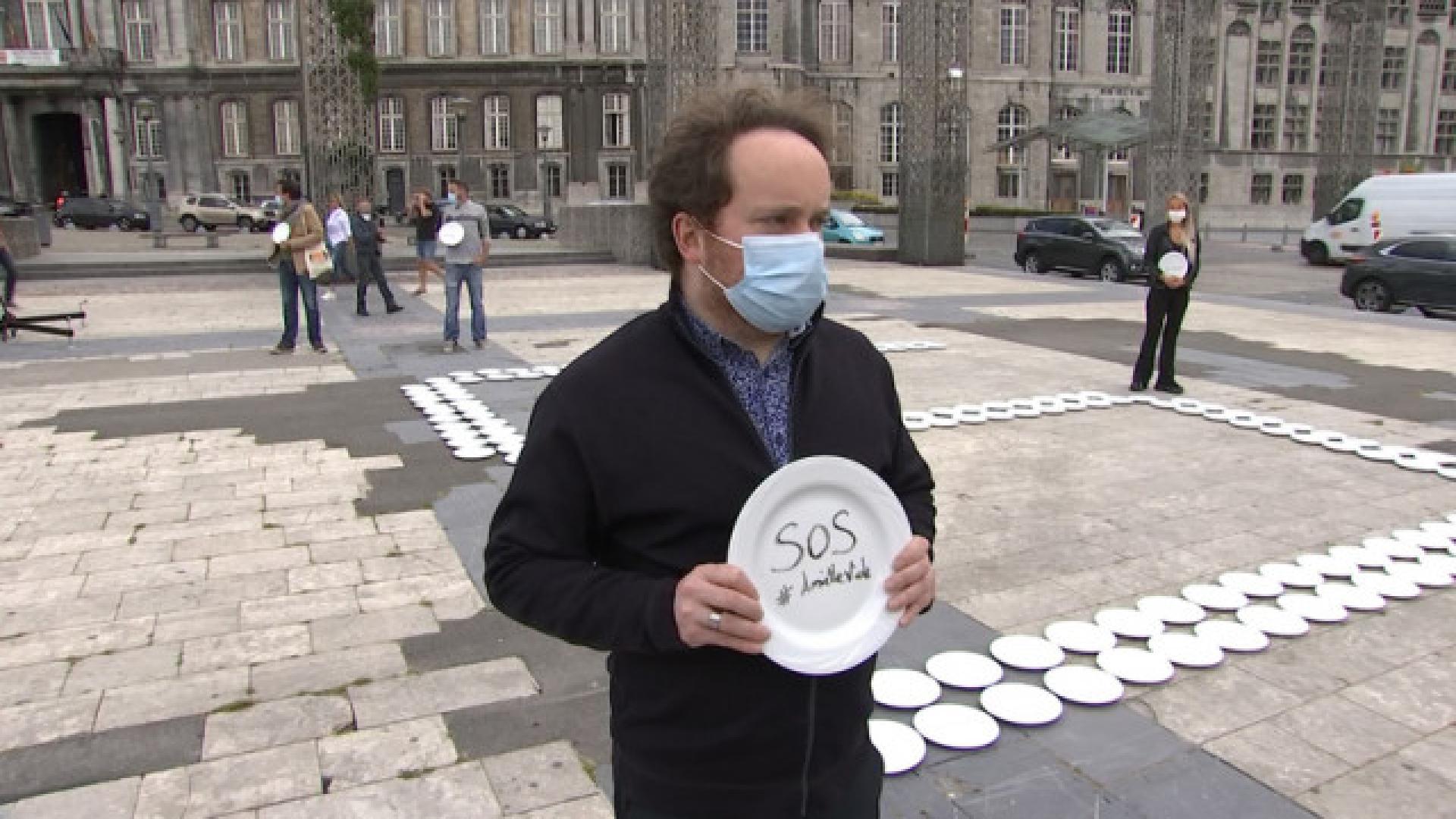 Le collectif #assiettevide se mobilise à Liège