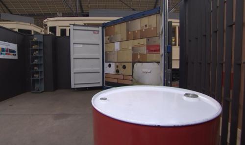 Le conteneur s'expose sous toutes ses soudures à Liège