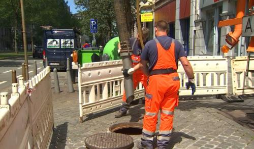 Liège : curage exceptionnel des égouts du centre-ville