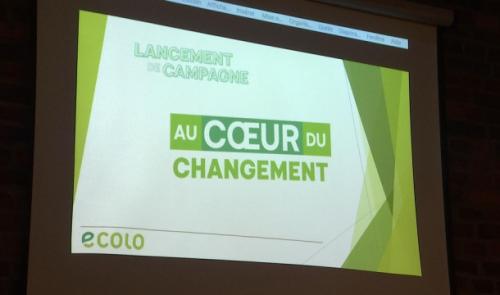 Liste ECOLO aux élections fédérales.