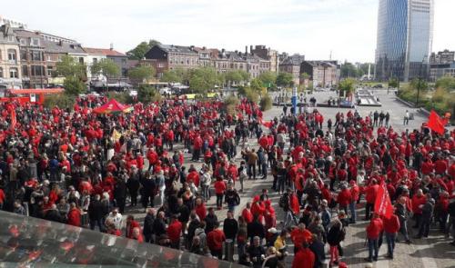 Manifestation FGTB aux Guillemins