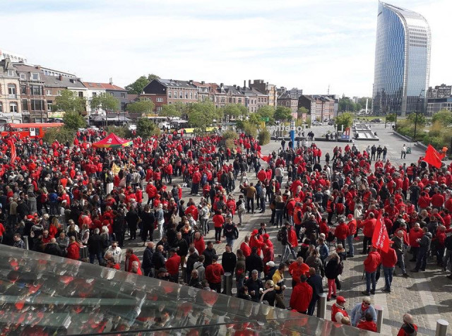 Manifestation FGTB aux Guillemins