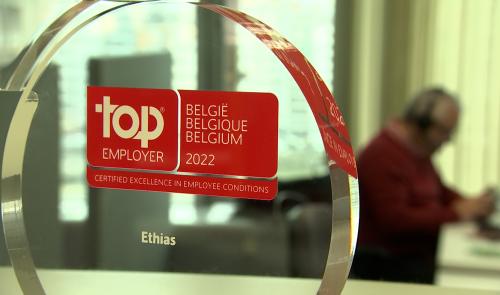Certification Top Employer 2022 pour Ethias