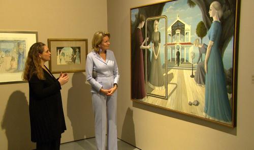 La Reine Mathilde visite l'expo Paul Delvaux