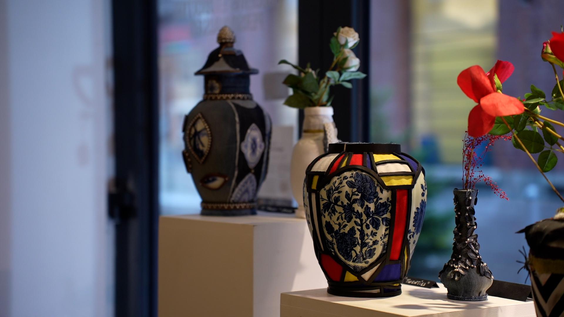 Recyclage : du jean transformé en vases