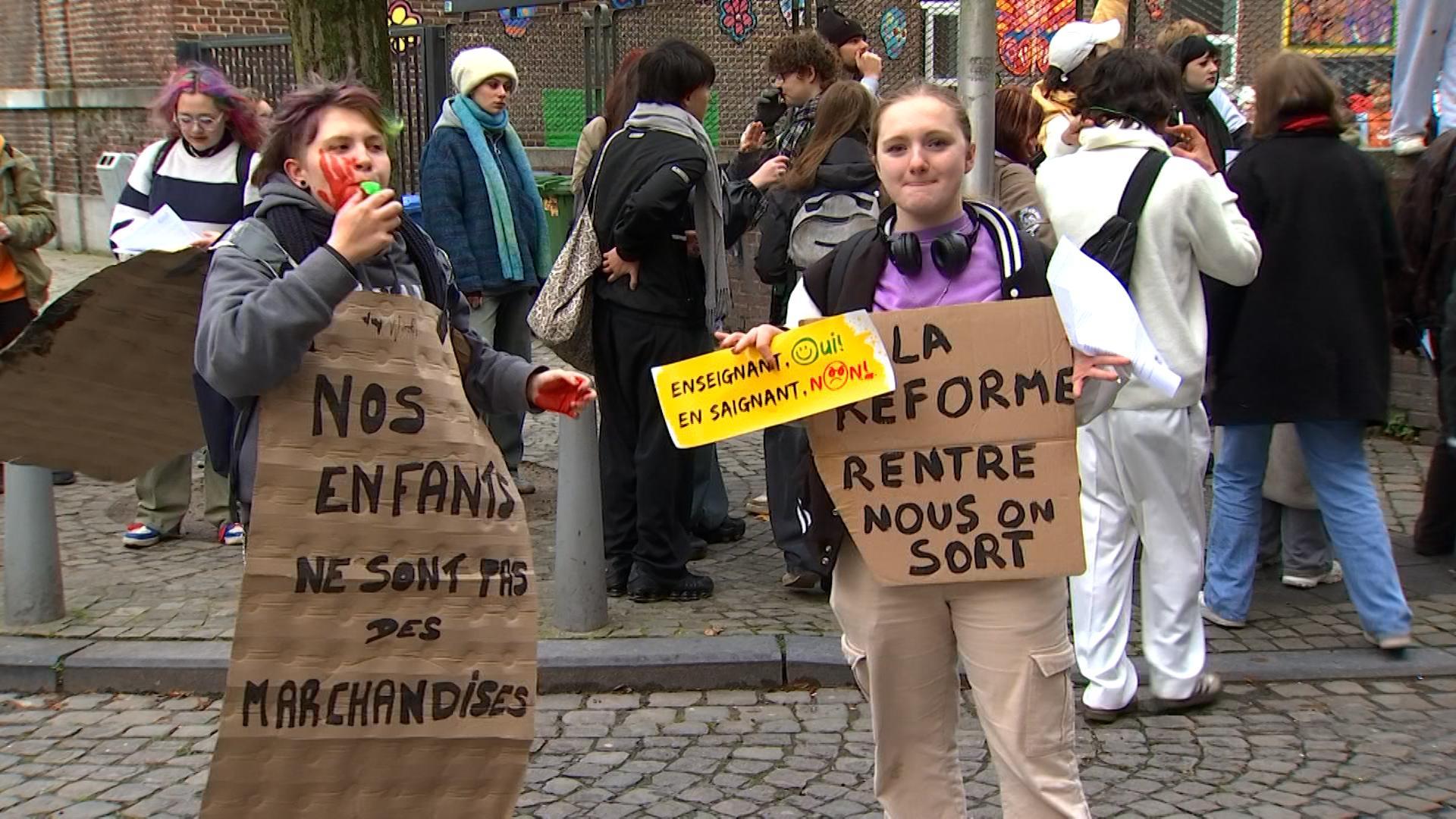 Budget 2025 de la FWB : les étudiants du qualifiant manifestent leur mécontentement