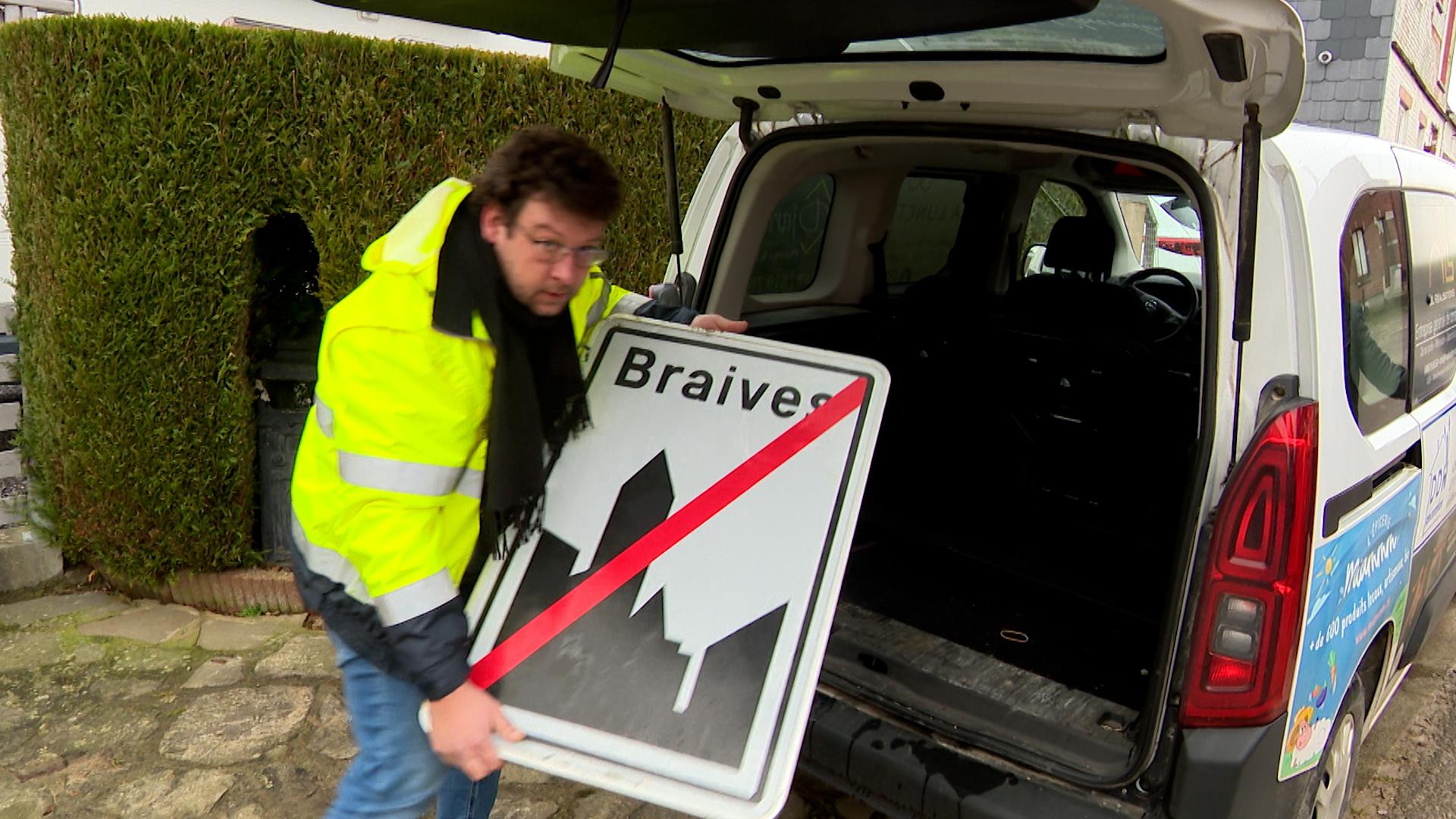 Braives : migration de plaques d'agglomération
