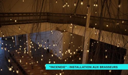 "Incendie" de Vincent Evrard aux Brasseurs - art contemporain