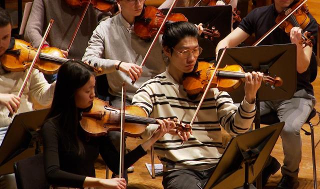 La session d'orchestre du Conservatoire royal de Liège se prépare
