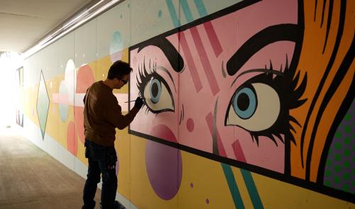 Neupré : une fresque pour habiller le nouveau tunnel sous la liaison N63