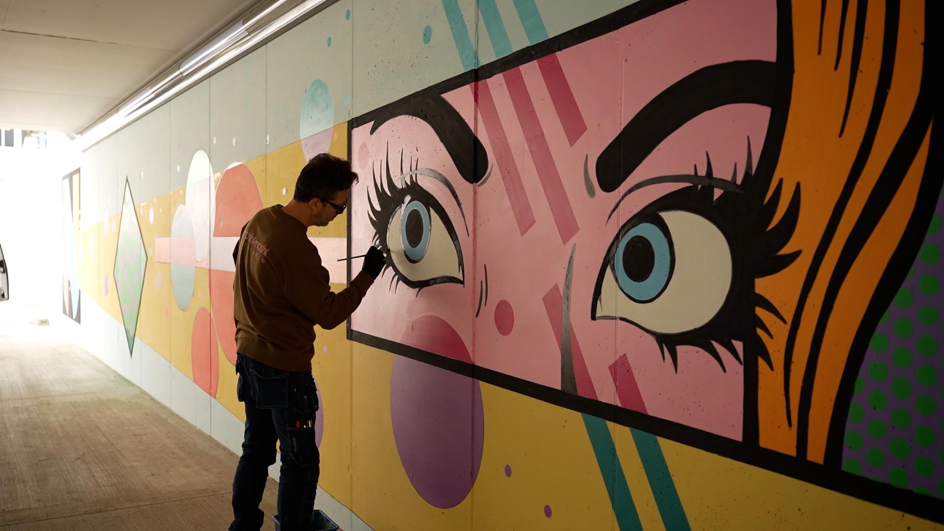 Neupré : une fresque pour habiller le nouveau tunnel sous la liaison N63