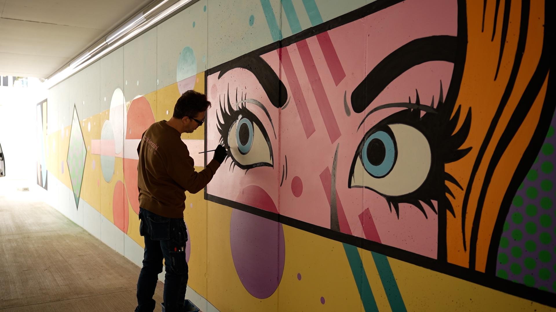Neupré : une fresque pour habiller le nouveau tunnel sous la liaison N63