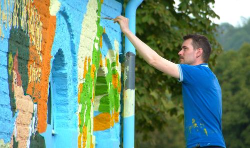 Une nouvelle fresque à la gare de Chaudfontaine