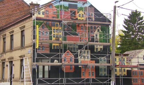 L'artiste Jaune intègre le parcours de Street Art à Hannut