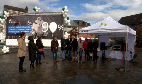 Hannut: Action de sensibilisation de Handicap International