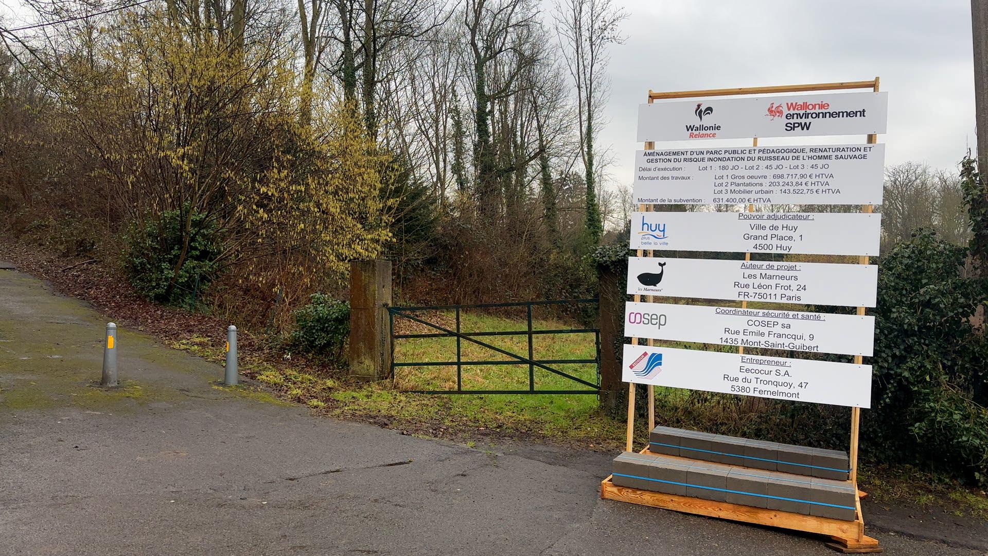 La construction d'un parc nature a débuté à Tihange