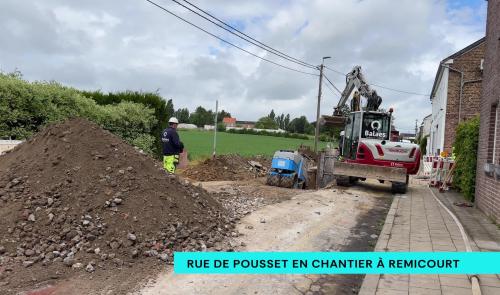 Rue de Pousset : d'importants travaux ont commencé à Remicourt