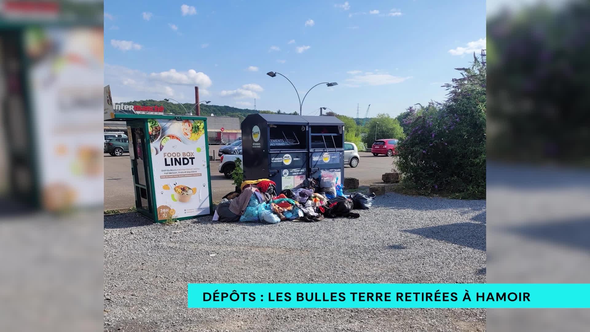 Dépôts sauvages : les bulles Terre retirées à Hamoir