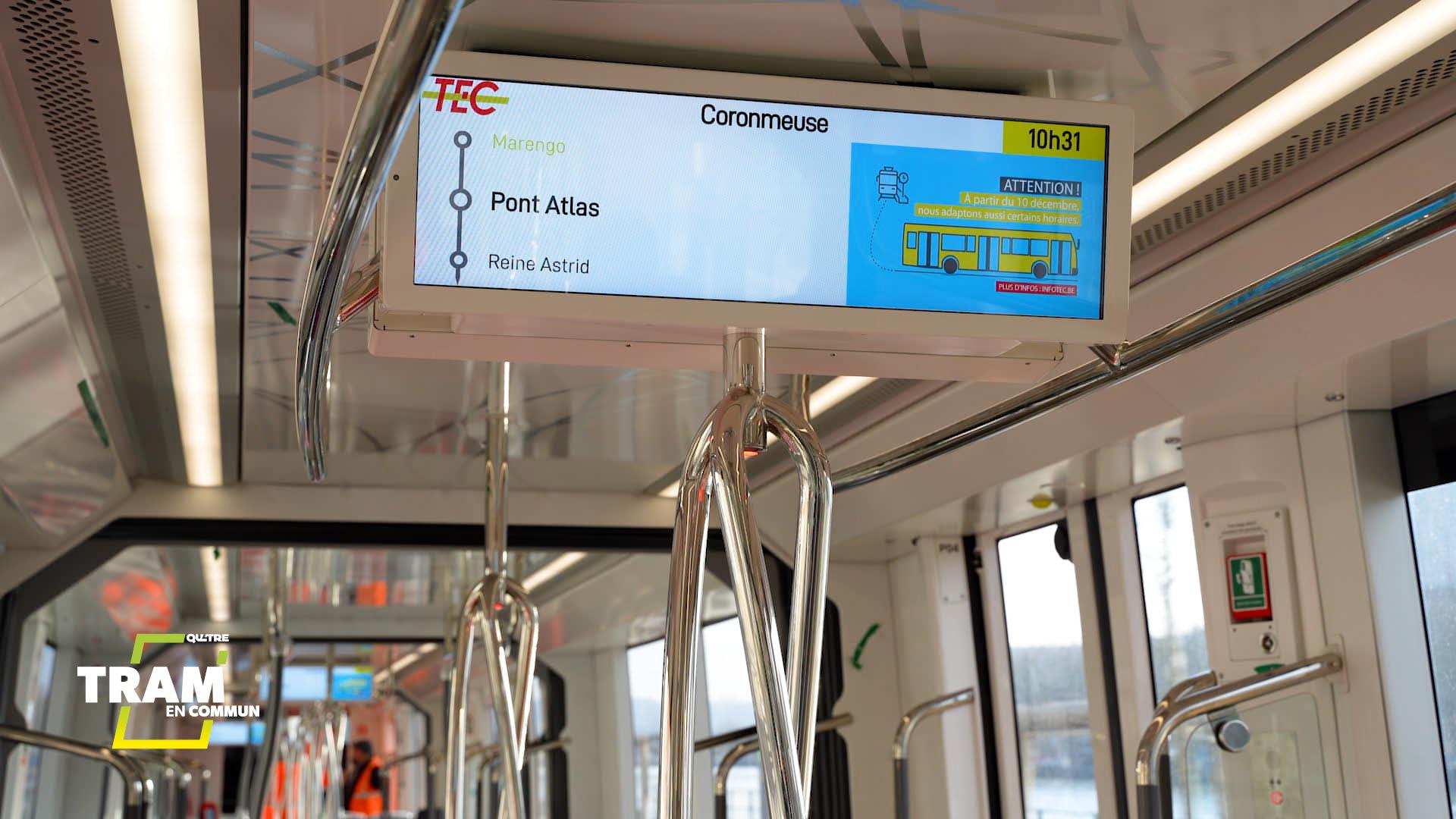 Tram en commun S7#19 : découvrez les annonces dans le tram de Liège