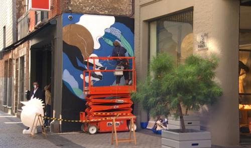 une fresque pour Disney au centre de Liège