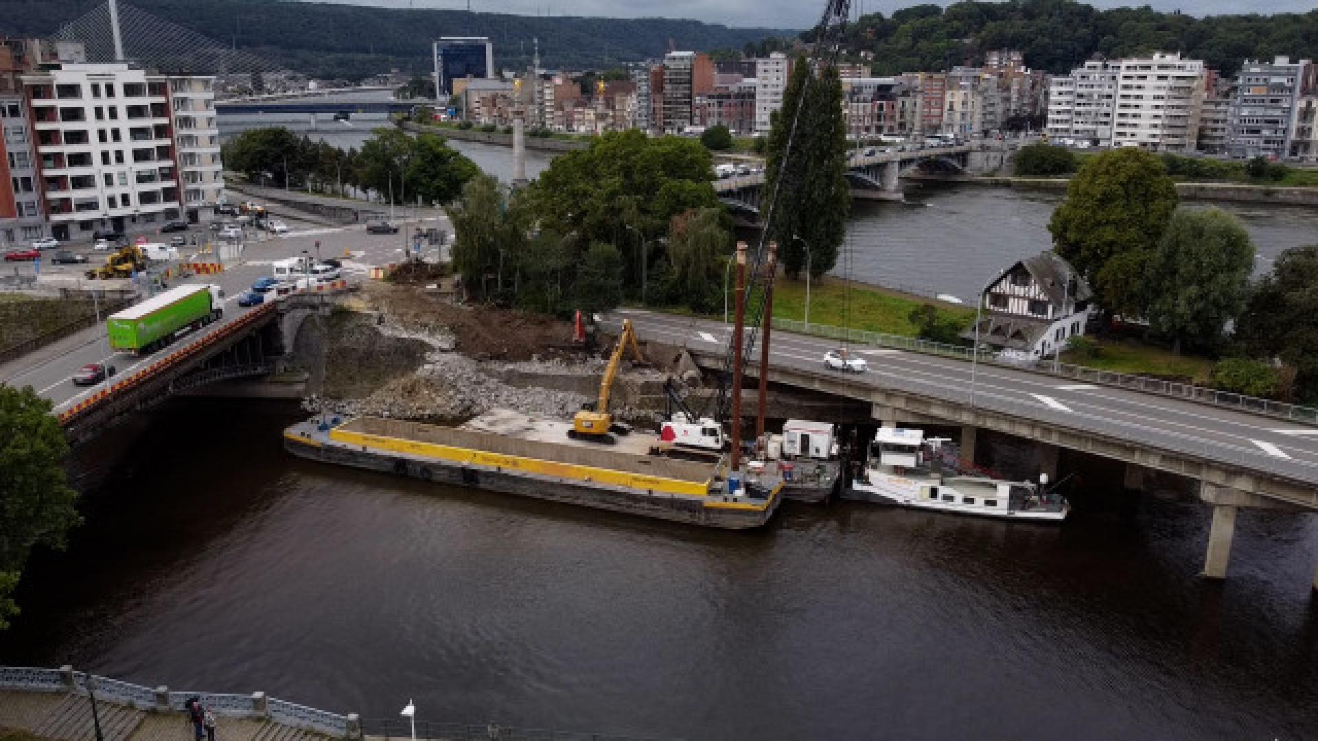 Ourthe : berges abimées , travaux en cours