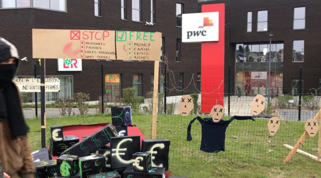 PWC bloqué par des activistes à Vottem