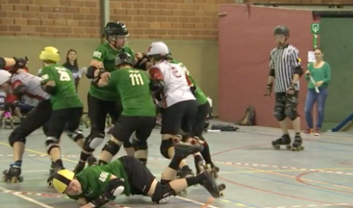 Roller Derby: première internationale à Liège