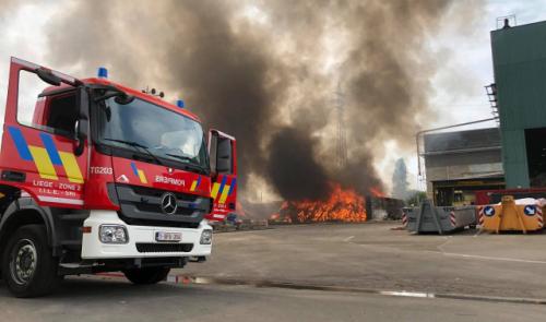 Seraing : incendie chez Renewi, spécialiste du recyclage