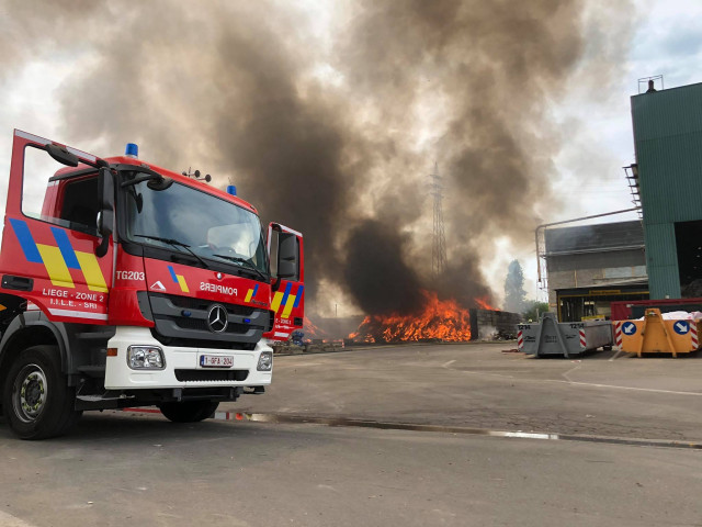 Seraing : incendie chez Renewi, spécialiste du recyclage