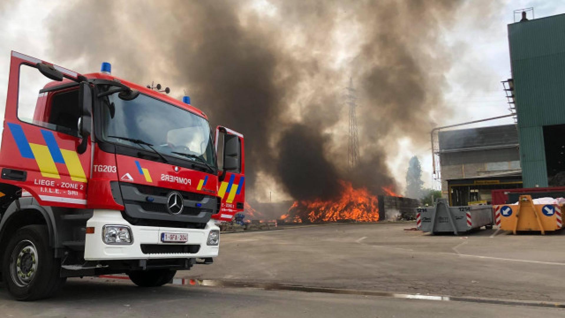 Seraing : incendie chez Renewi, spécialiste du recyclage