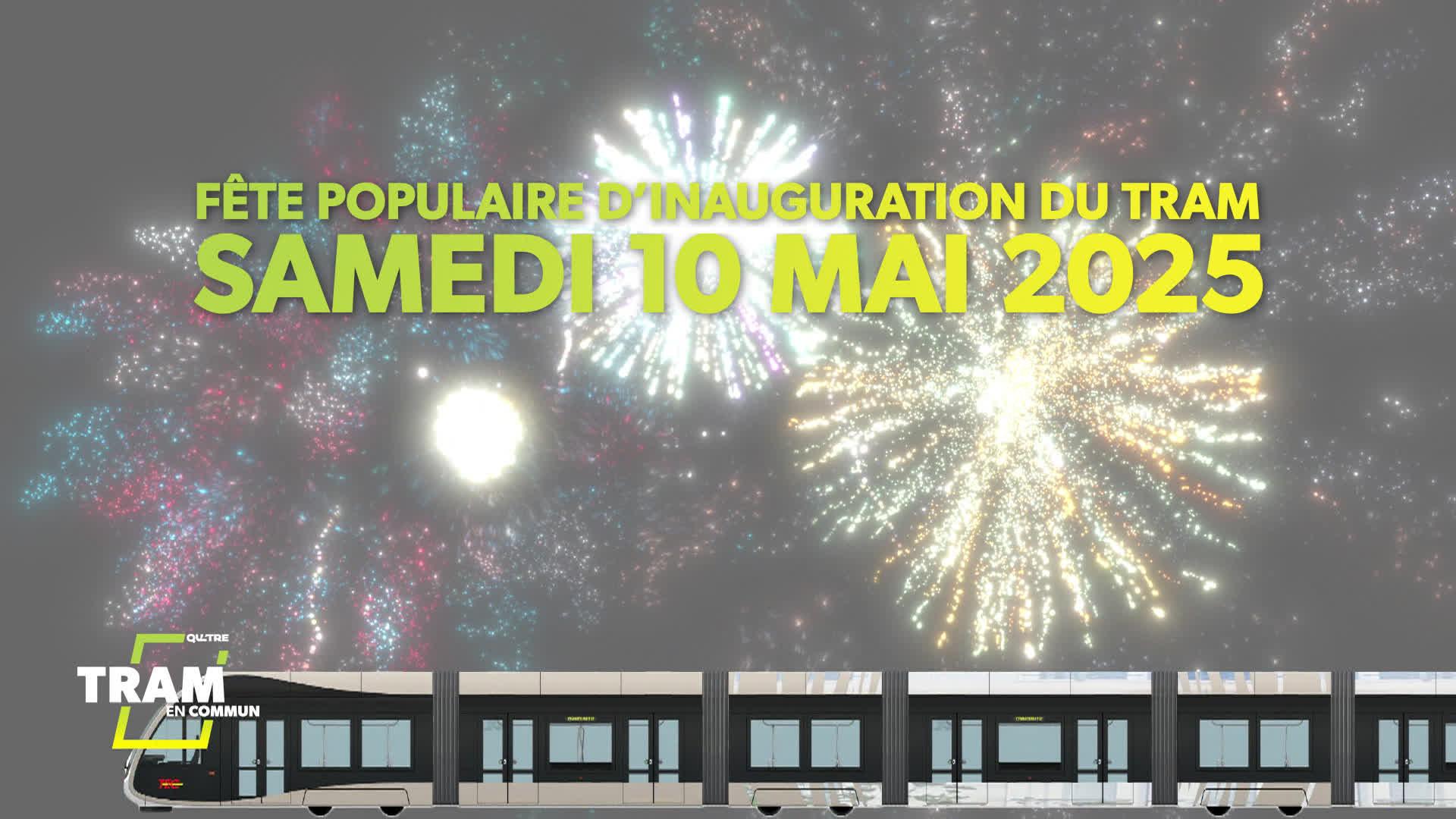 Tram en commun S7#15 : Marche à blanc, lancement commercial et fête populaire