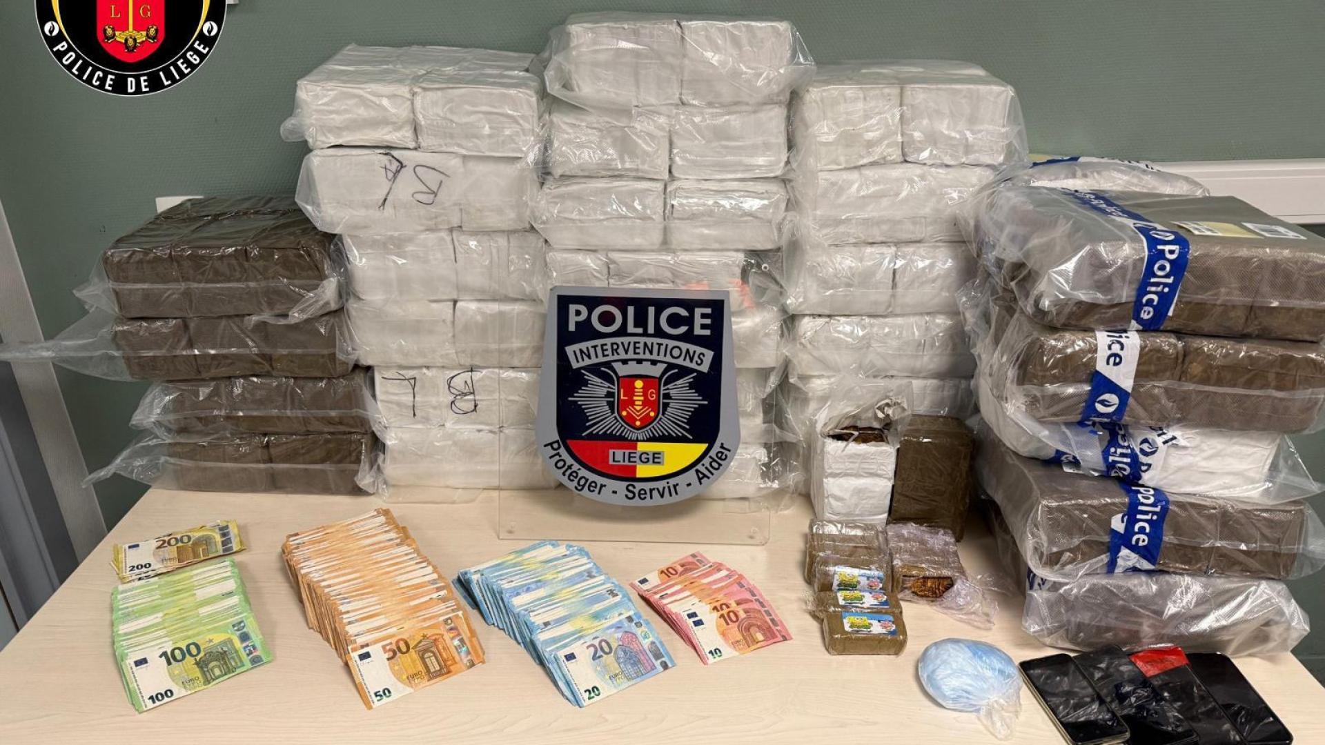 Trafic de stupéfiants : belle prise pour la police de Liège