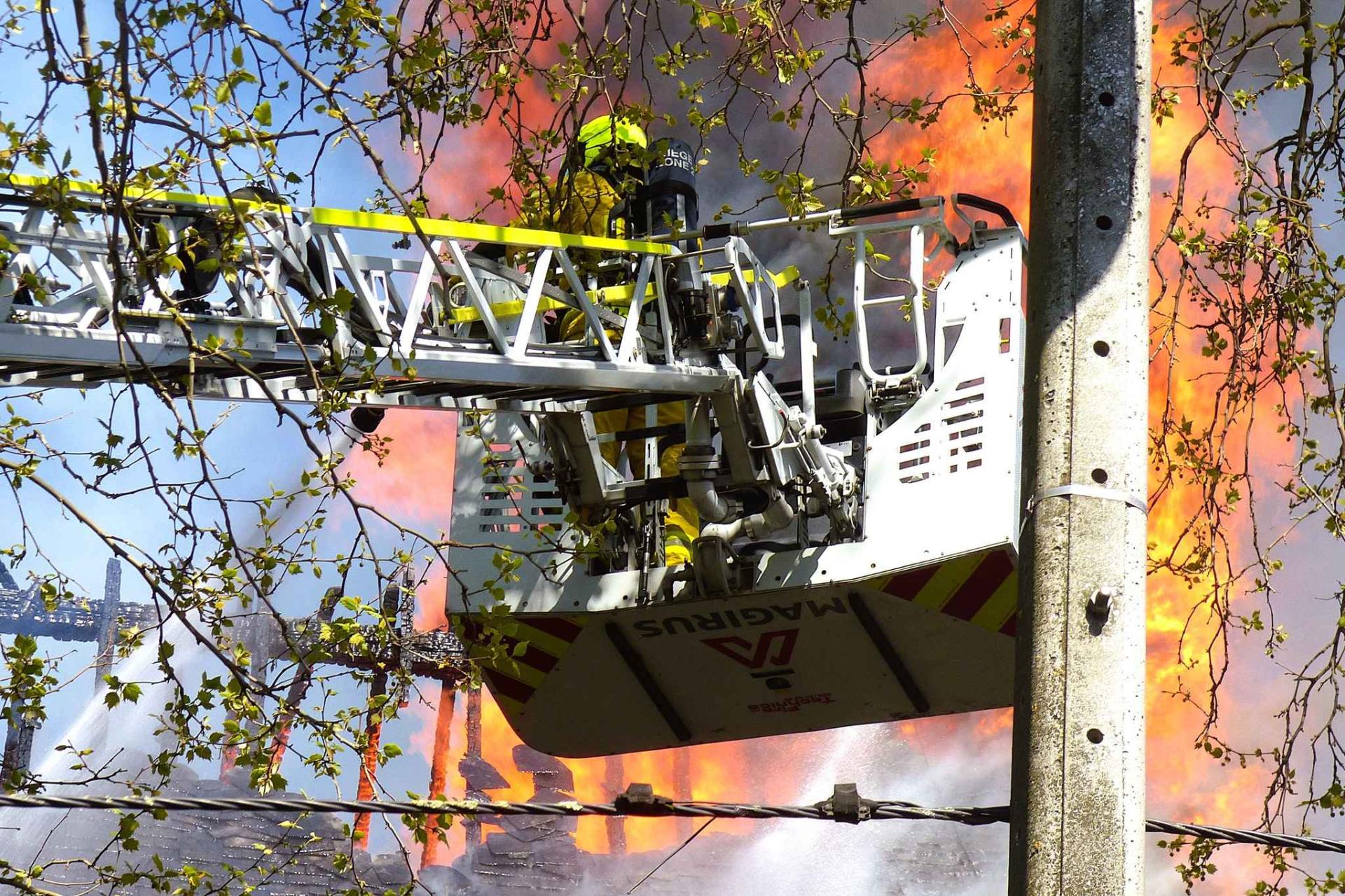 Incendie à l'église Notre-Dame du Rosaire à Bressoux