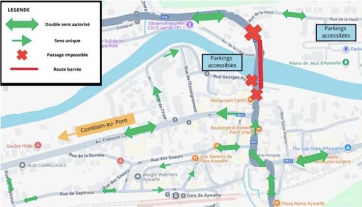 Le pont reliant Aywaille et Sprimont est fermé durant une semaine