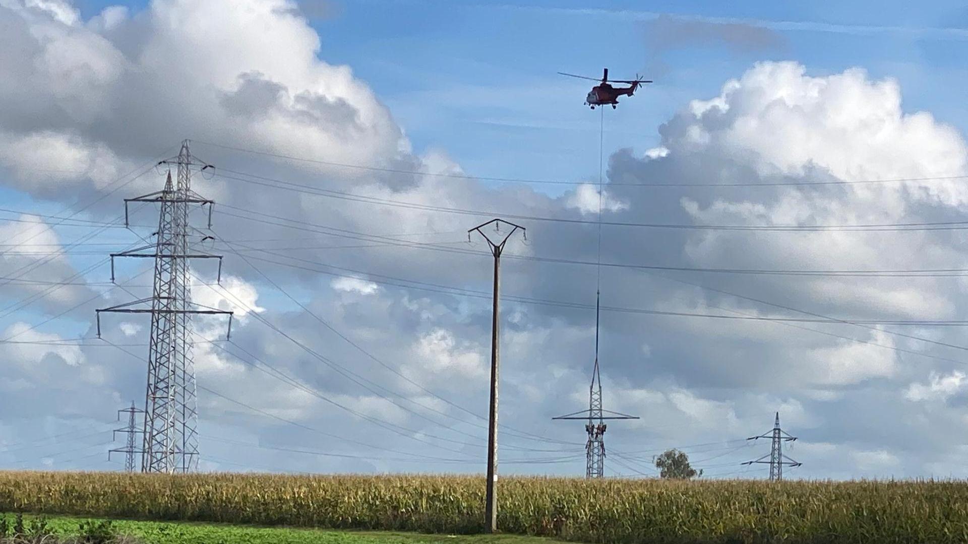 Blegny : un hélicoptère pour un chantier impressionnant de Elia