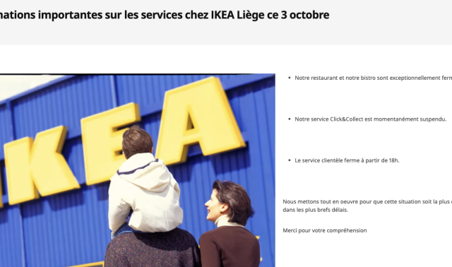 Ikea de Hognoul : la grève se poursuit pour une durée encore indéterminée