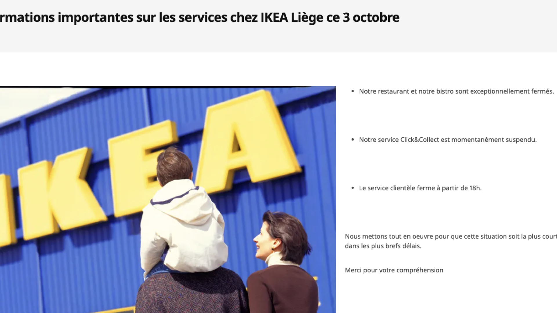 Ikea de Hognoul : la grève se poursuit pour une durée encore indéterminée