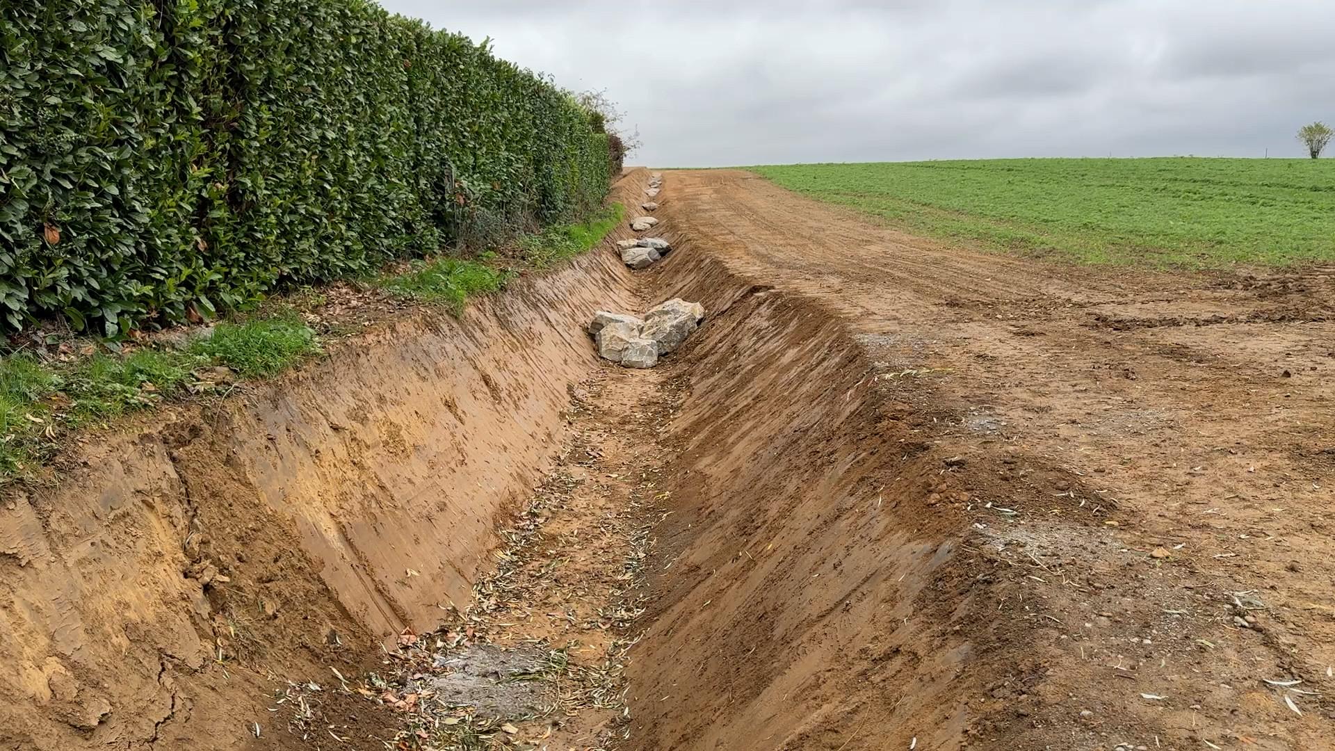 Un fossé pour lutter contre les inondations rue Georges Dispa à Wanze