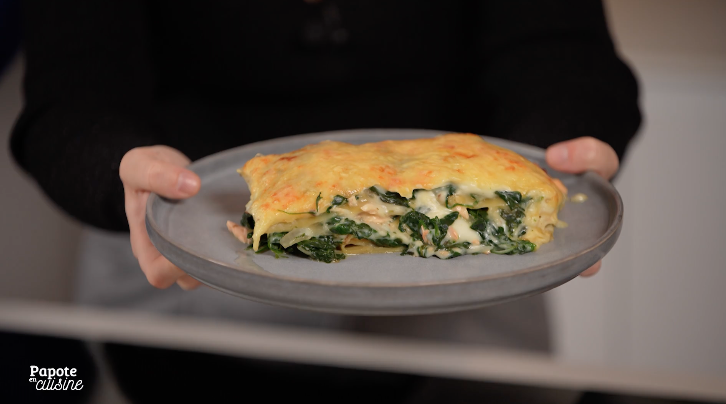 La lasagne au saumon et aux épinards, avec Équifrais