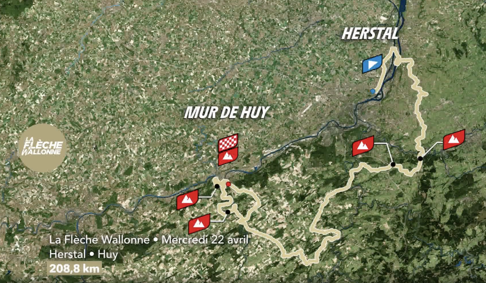 La Flèche wallonne 2026 partira de Herstal, 200km en province de Liège