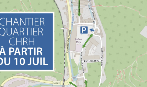 Chantier quartier CHRH : nouveau dispositif de circulation jusqu'au 1er septembre