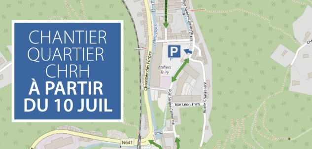 Chantier quartier CHRH : nouveau dispositif de circulation jusqu'au 1er septembre