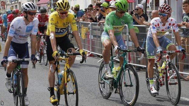 Arrivée d'étape à Liège pour le Tour de France 2017
